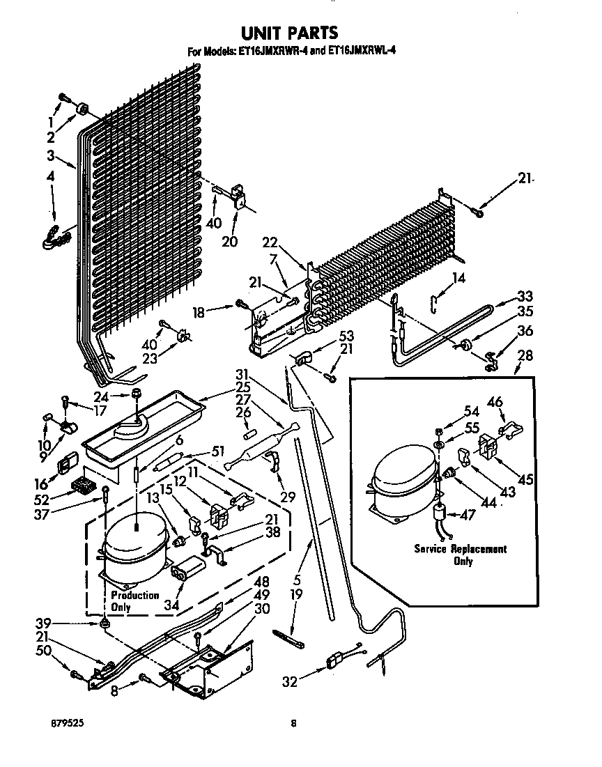 Whirlpool ET16JMXRWR4 unit diagram