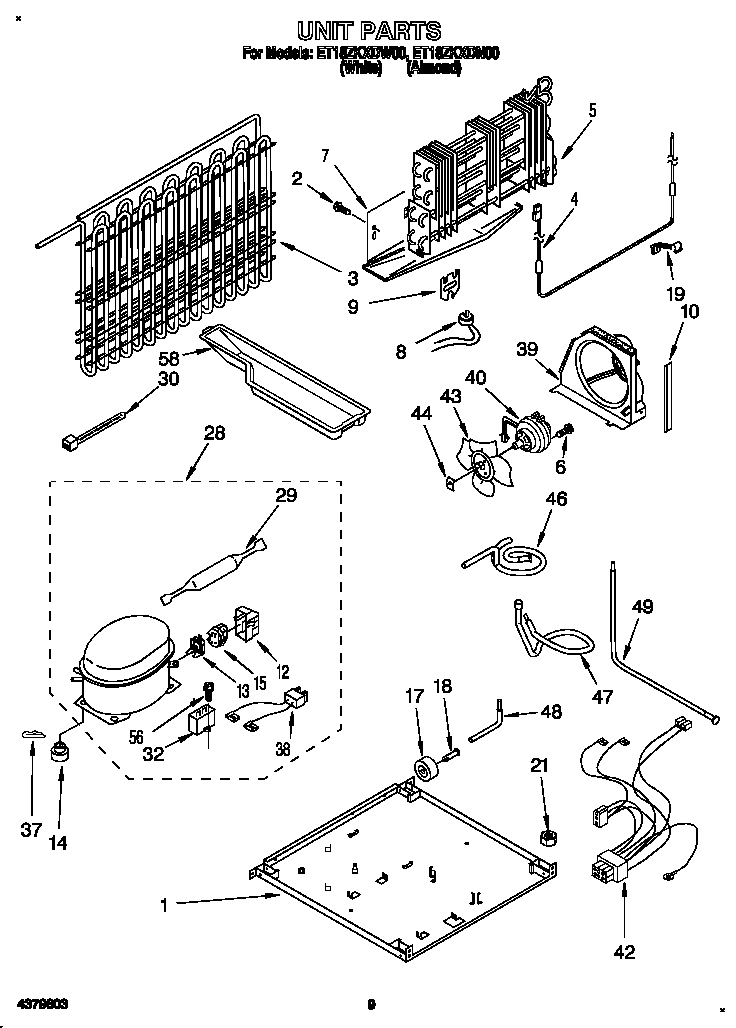 Whirlpool ET18ZKXDN00 unit diagram