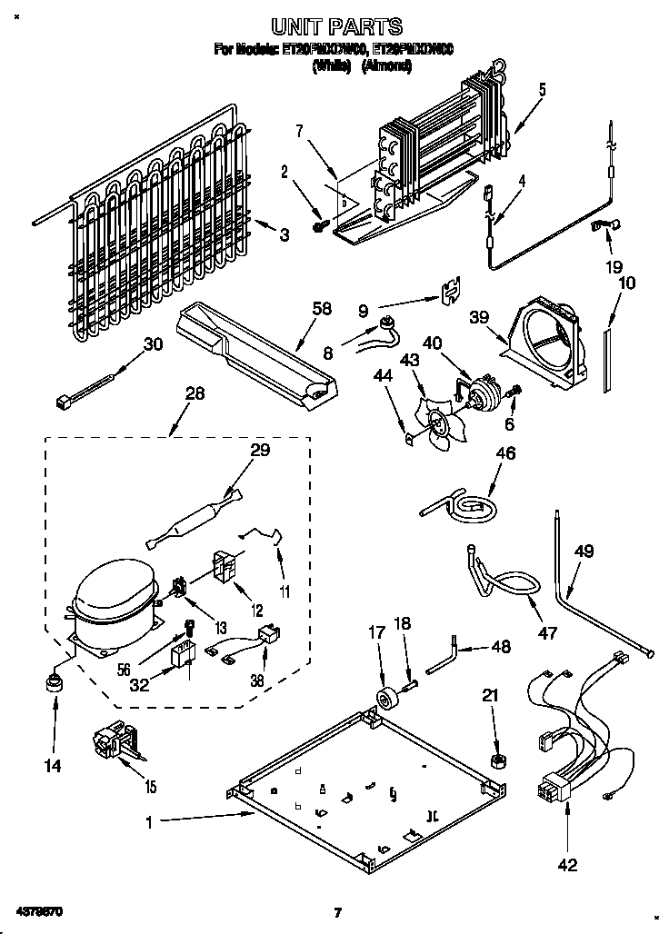 Whirlpool ET20PMXDW00 unit diagram