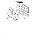 Whirlpool RB160PXBB2 upper oven door diagram