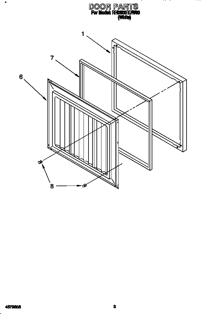 Roper RH0500RDW00 door diagram