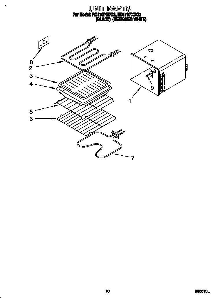Whirlpool RB170PXBQ2 unit diagram