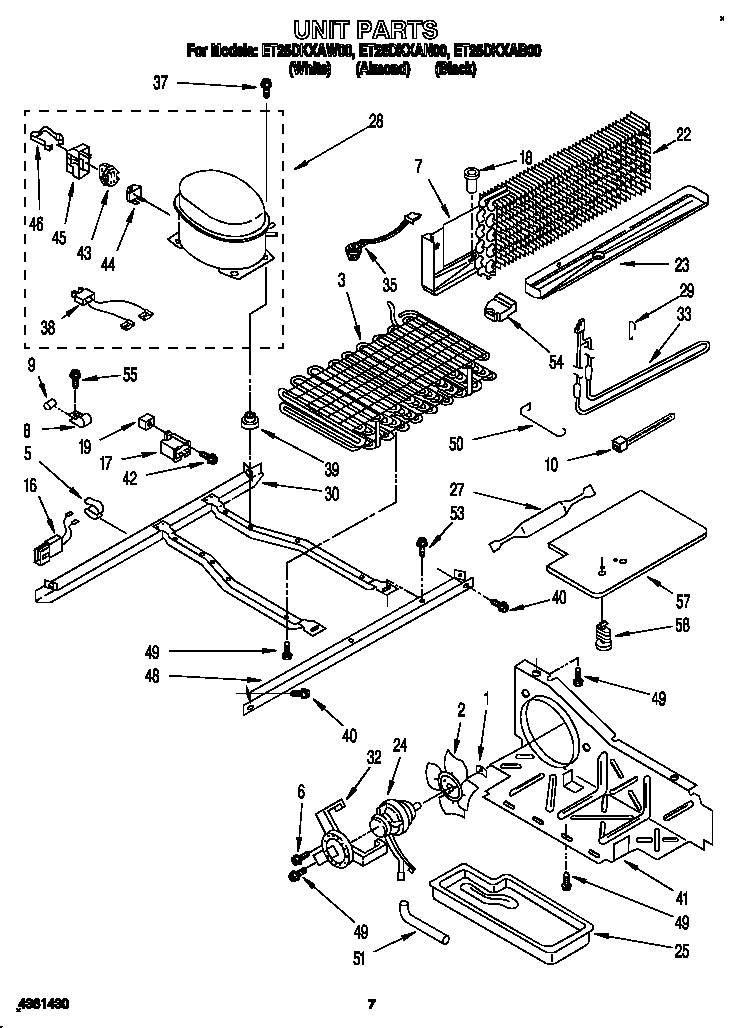 Whirlpool ET25DKXAB00 unit diagram
