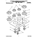 KitchenAid KGCT365AAL2 cooktop, burner and grate diagram