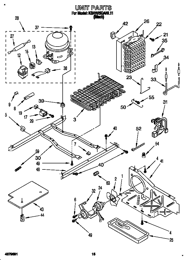 KitchenAid KSRB25QABL11 unit diagram