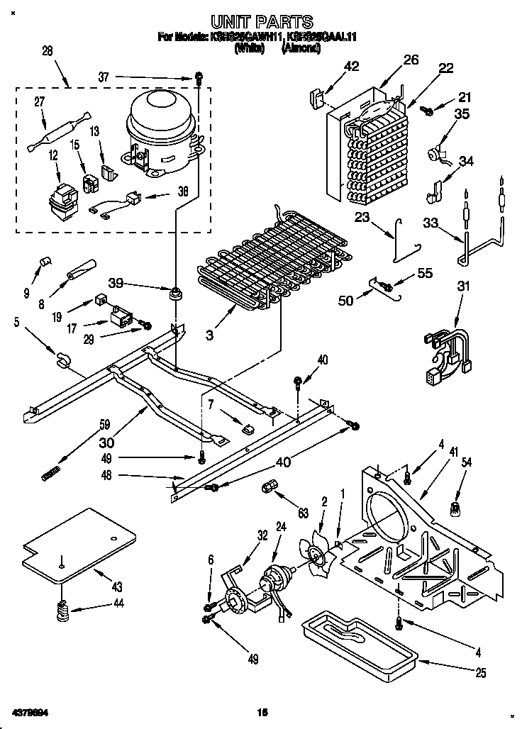 KitchenAid KSRS25QAAL11 unit diagram