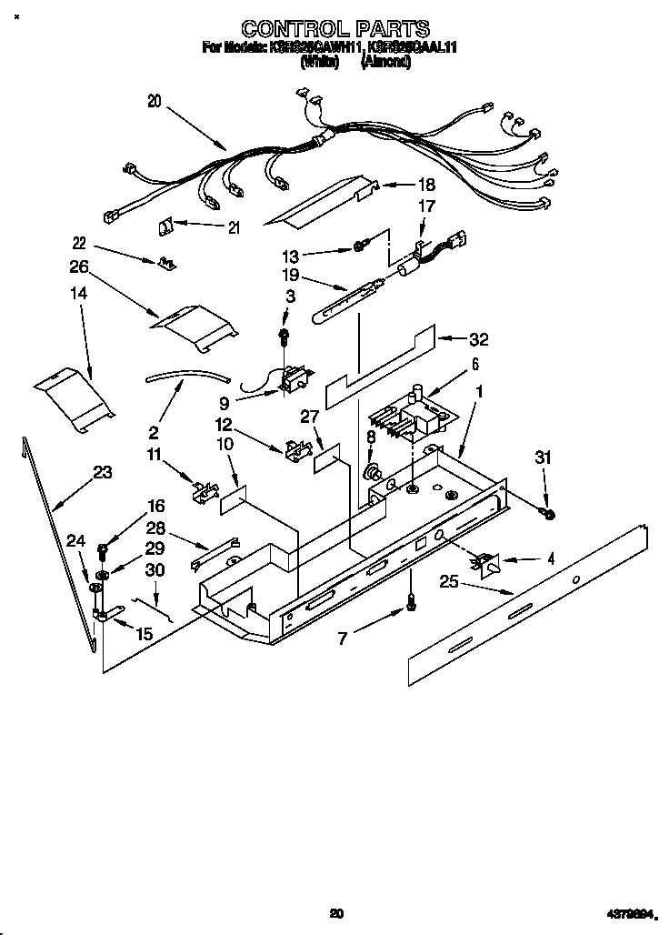 KitchenAid KSRS25QAAL11 control diagram