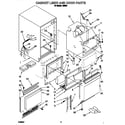 Whirlpool JZ5061 cabinet liner and door diagram