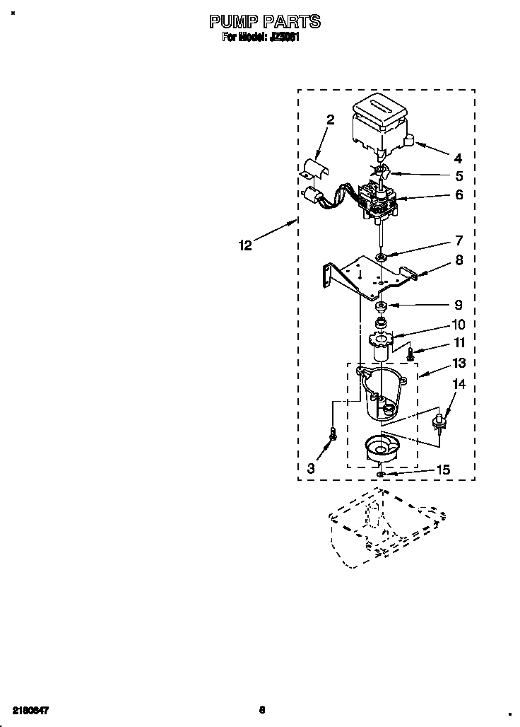 Whirlpool JZ5061 pump diagram