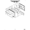 KitchenAid KEBI241BBL2 upper oven door diagram