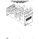 KitchenAid KEBS208BAL2 upper and lower oven door diagram