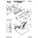 Whirlpool LER5644AW2 top and console diagram