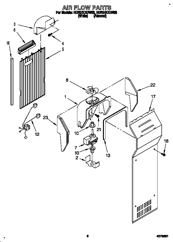 Whirlpool ED20ZKXDW00 air flow diagram