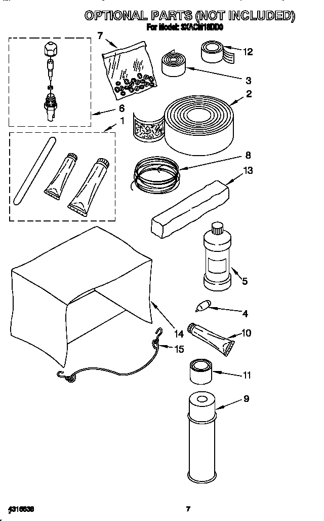 Whirlpool 3XACM18DD0 optional diagram