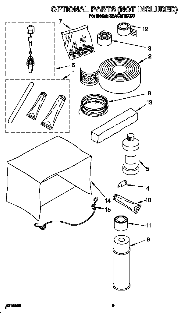 Whirlpool 3XACM18XD0 optional diagram