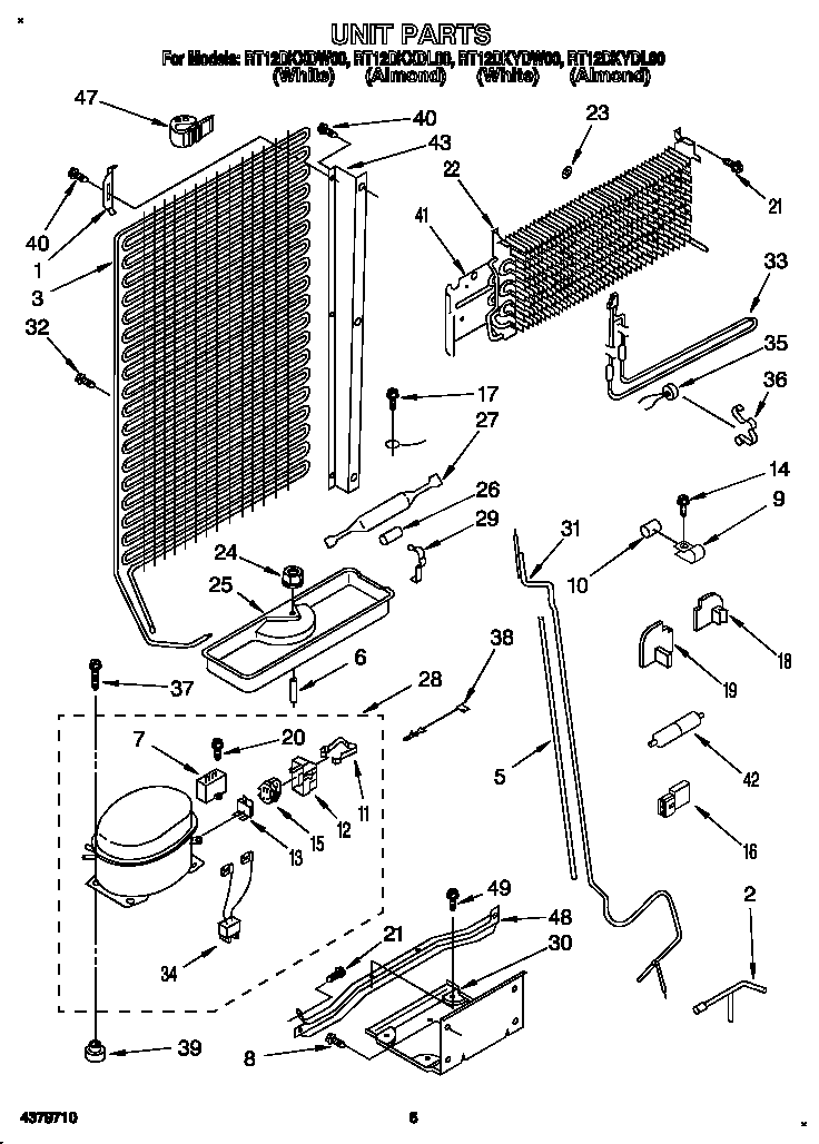 Roper RT12DKXDL00 unit diagram
