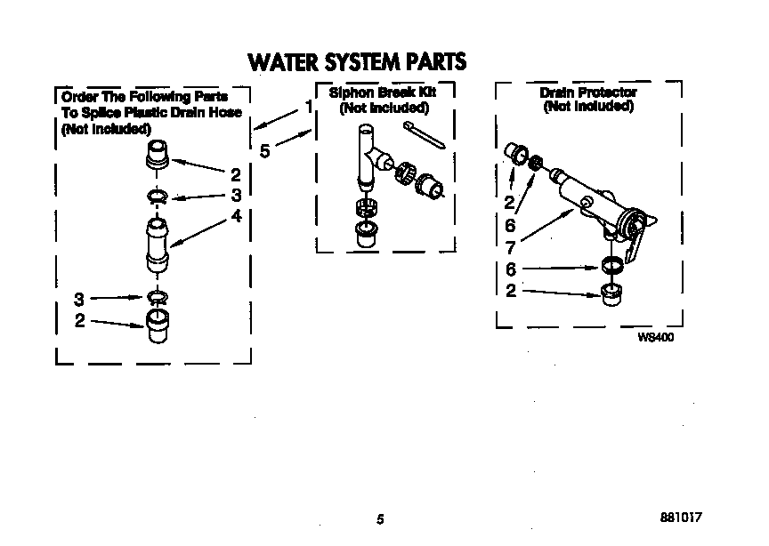 Whirlpool LBR6233AW0 water system diagram