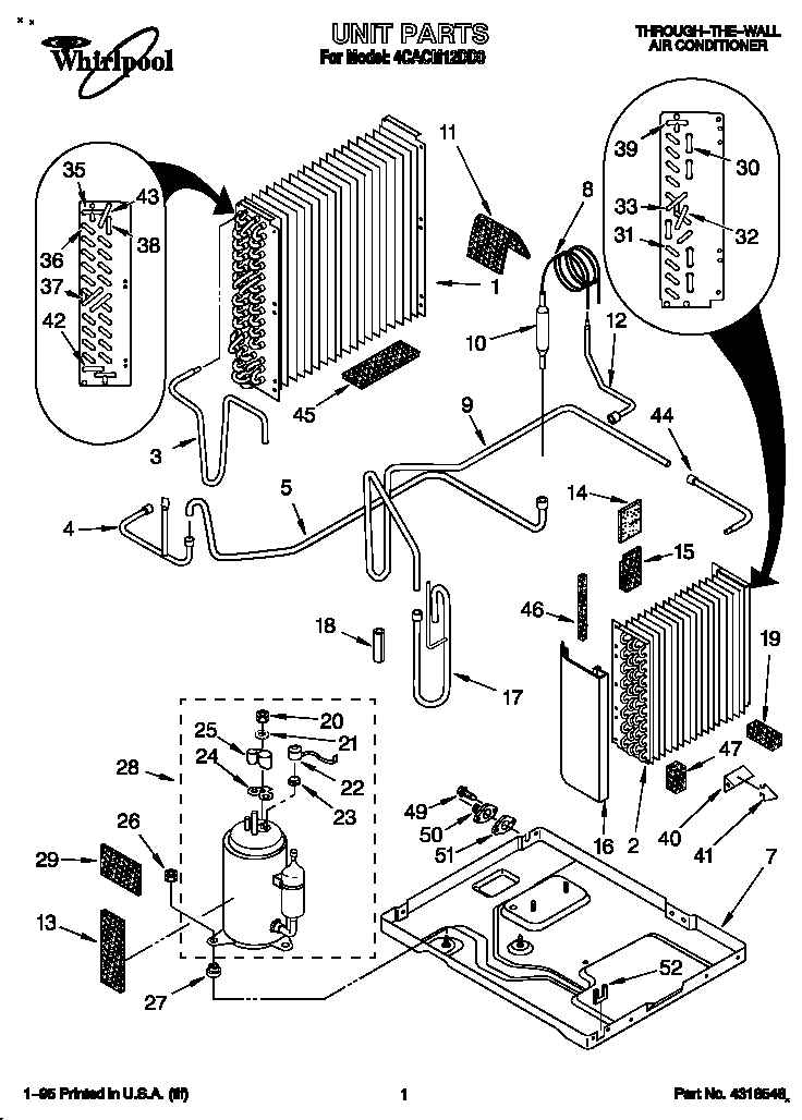 Whirlpool 4CACM12DD0 unit diagram