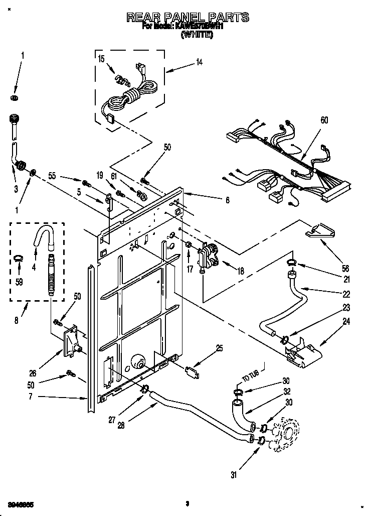 KitchenAid KAWE670BWH1 rear panel diagram