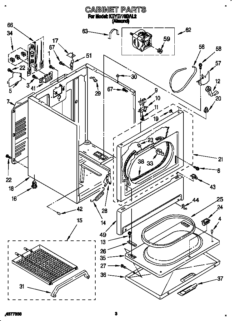 KitchenAid KEYE778BAL2 cabinet diagram