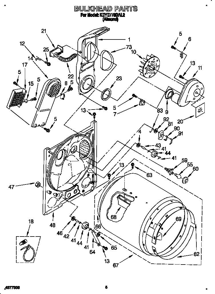 KitchenAid KEYE778BAL2 bulkhead diagram