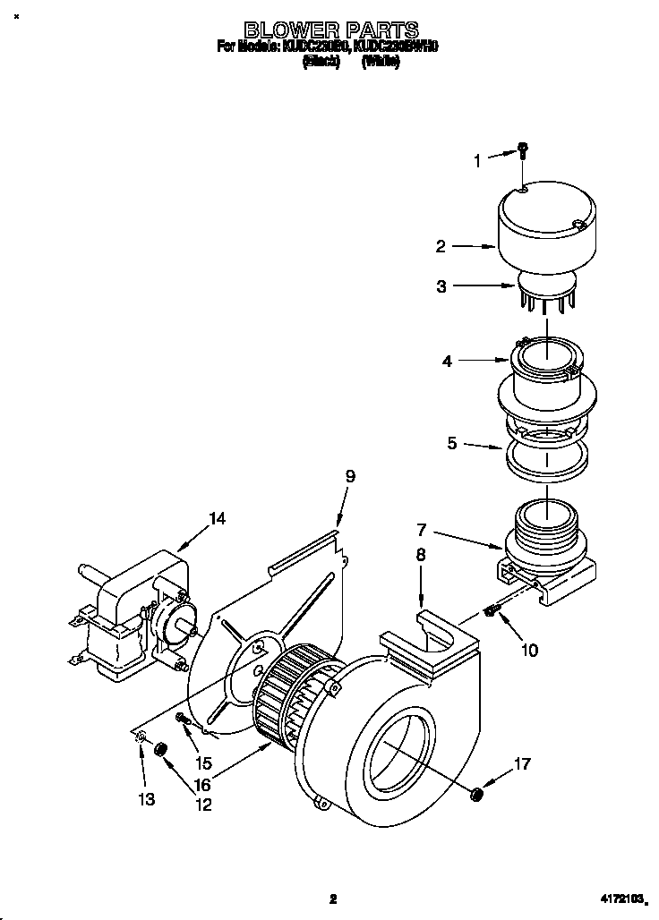 KitchenAid KUDC230B0 blower diagram