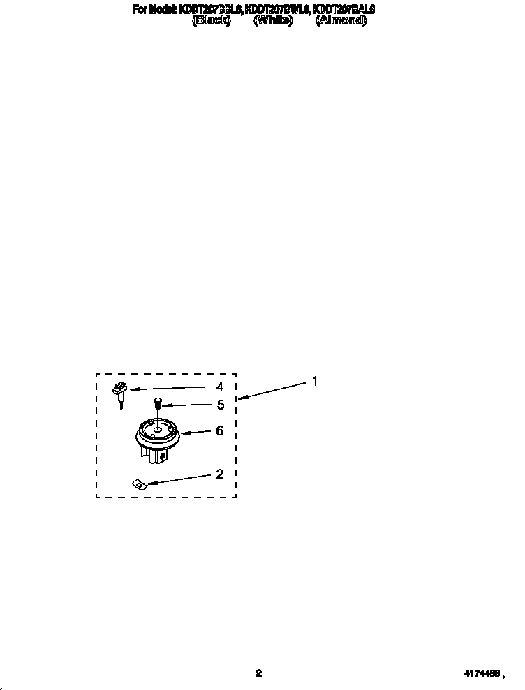 KitchenAid KDDT207BAL6 sealed gas assembly diagram