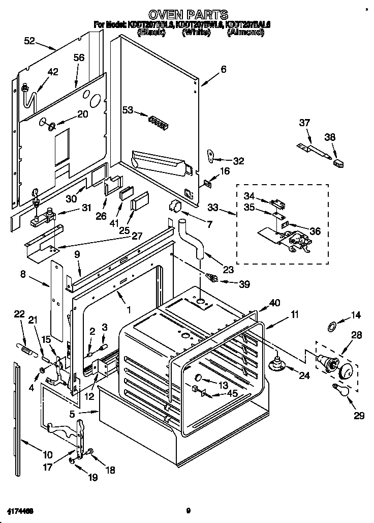 KitchenAid KDDT207BAL6 oven diagram