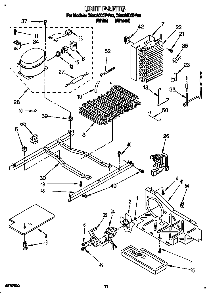 Roper RS20AKXDN00 unit diagram