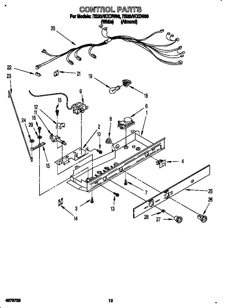 Roper RS20AKXDN00 control diagram