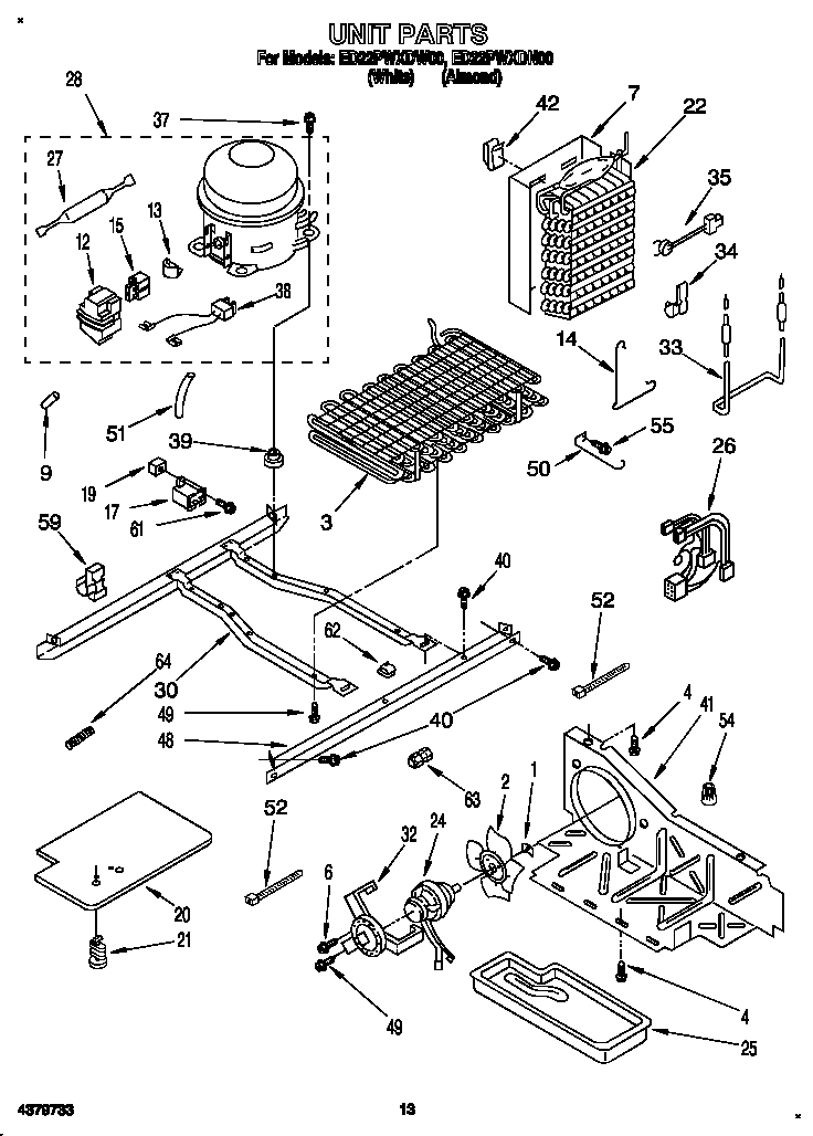 Whirlpool ED22PWXDW00 unit diagram