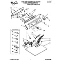 Whirlpool LGC6646AQ2 top and console diagram