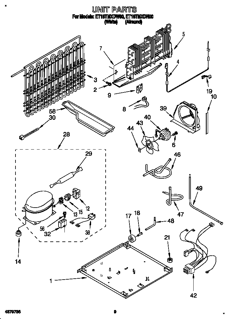 Whirlpool ET18TMXDW00 unit diagram