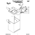 Whirlpool LSC8244BZ1 top and cabinet diagram