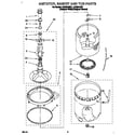 Whirlpool LSC8244BZ1 agitator, basket and tub diagram