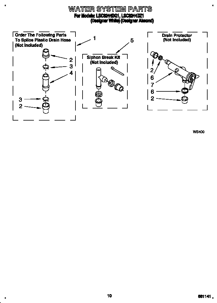 Whirlpool LSC8244BZ1 water system diagram