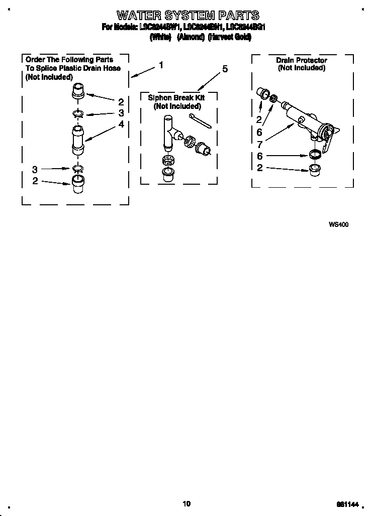 Whirlpool LSC8244BW1 water system diagram