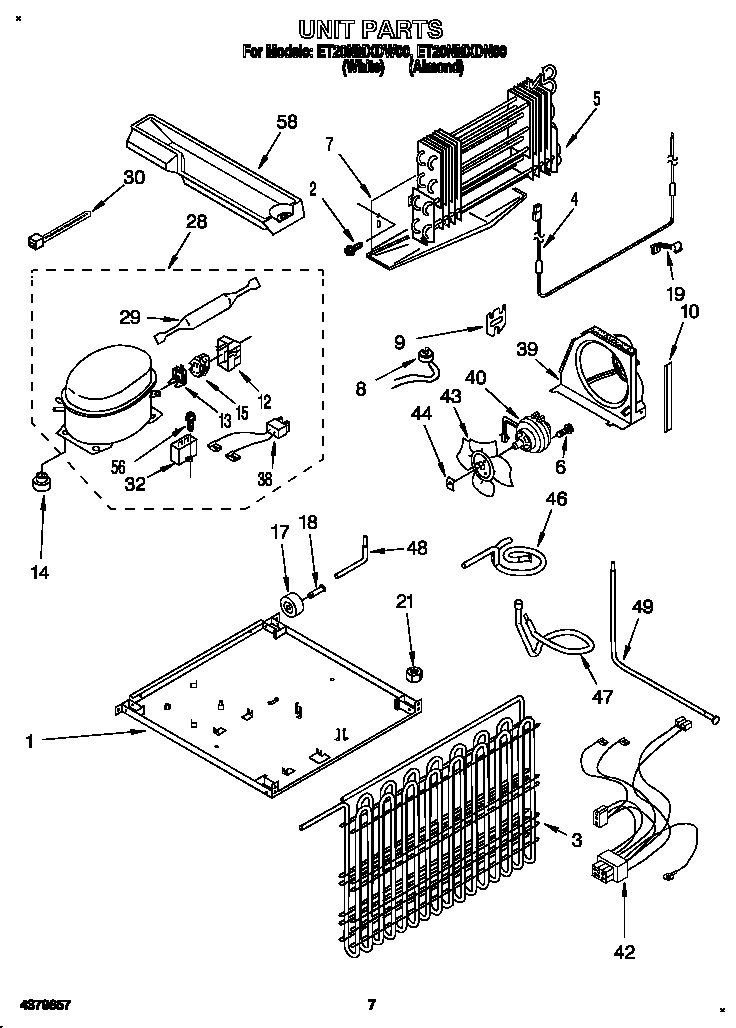 Whirlpool ET20NMXDW00 unit diagram