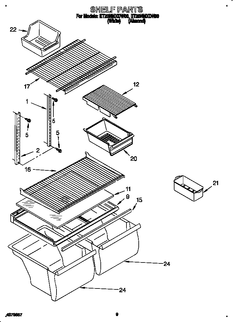 Whirlpool ET20NMXDW00 shelf diagram