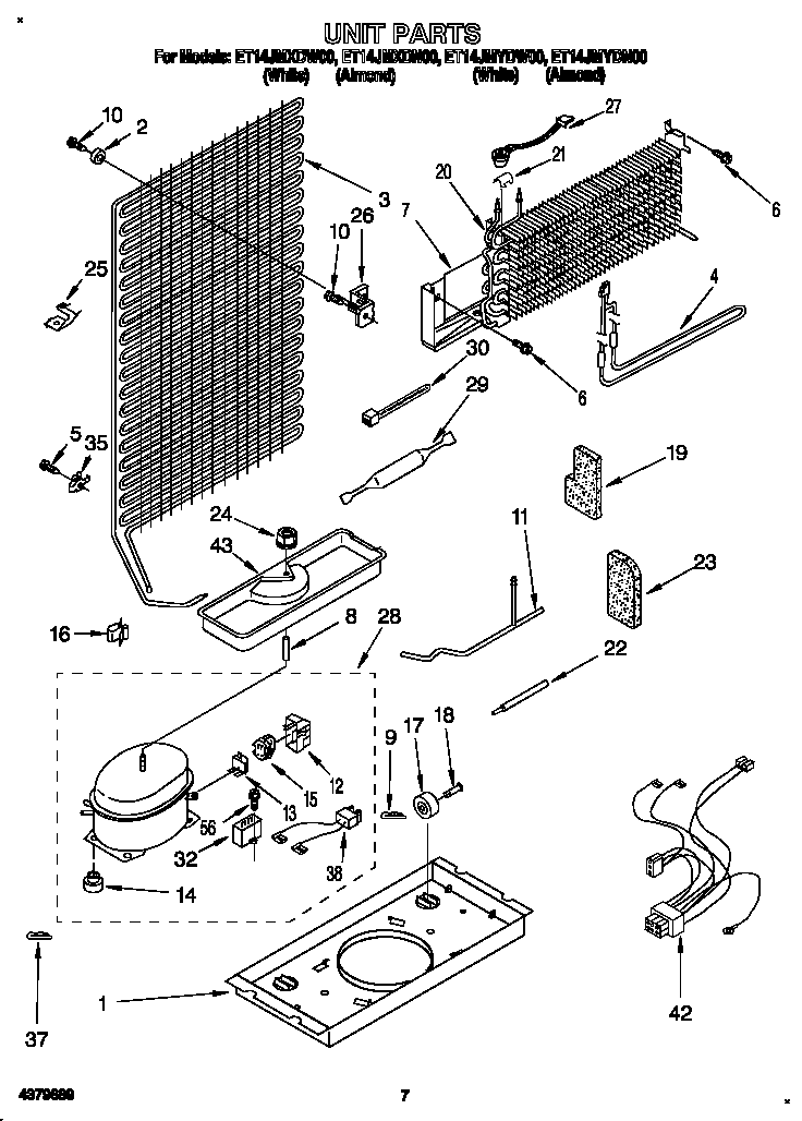 Whirlpool ET14JMXDW00 unit diagram