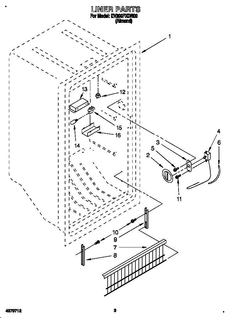Whirlpool EV200FXDN00 liner diagram