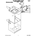 KitchenAid KAWL510BWH0 top and cabinet diagram