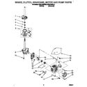 KitchenAid KAWL510BWH0 brake, clutch, gearcase, motor and pump diagram