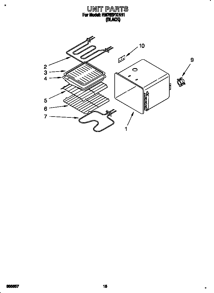Whirlpool RM765PXBB1 unit diagram