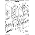 Whirlpool JLAIC5053 cabinet liner and door diagram