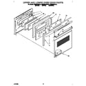 KitchenAid KEBS207BWH2 upper and lower oven door diagram