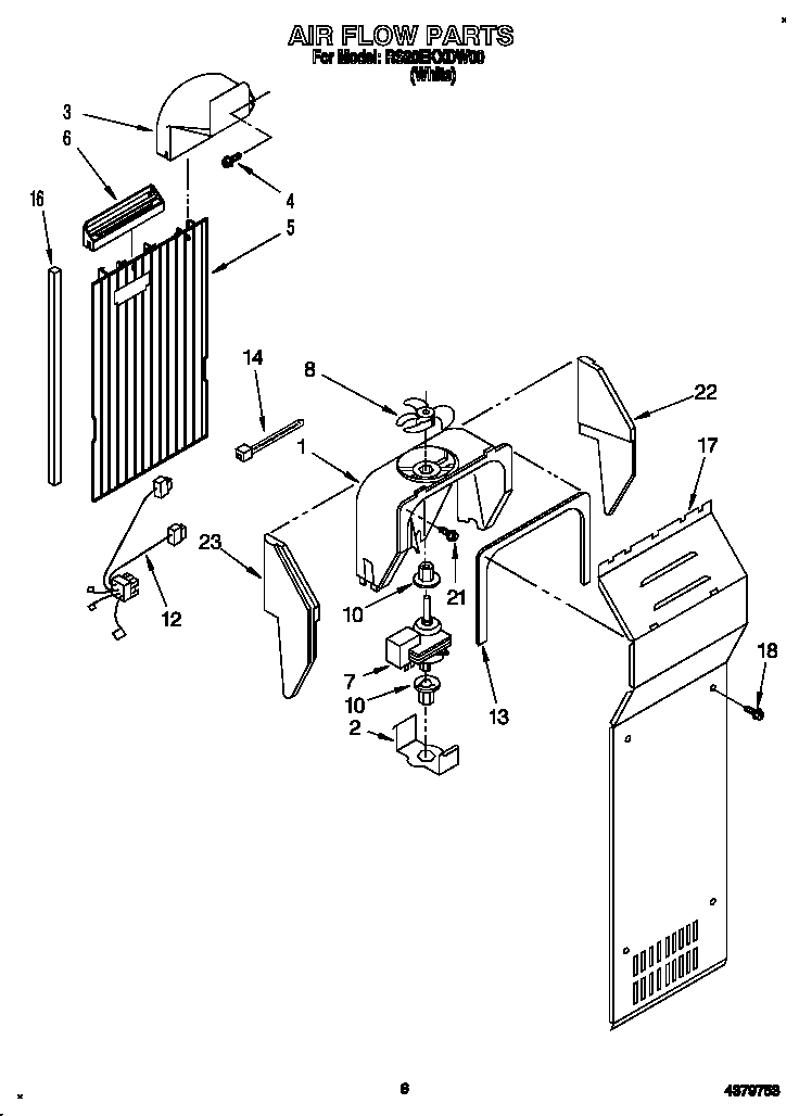 Roper RS20EKXDW00 air flow diagram