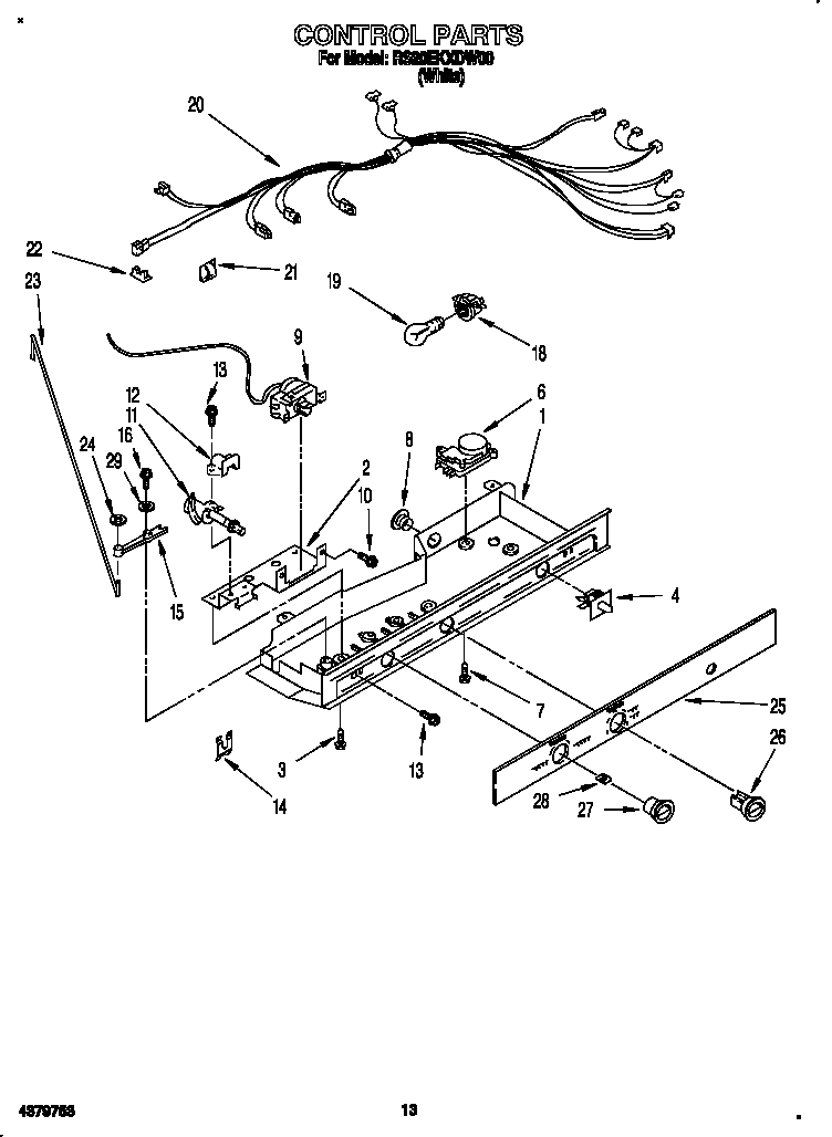 Roper RS20EKXDW00 control diagram