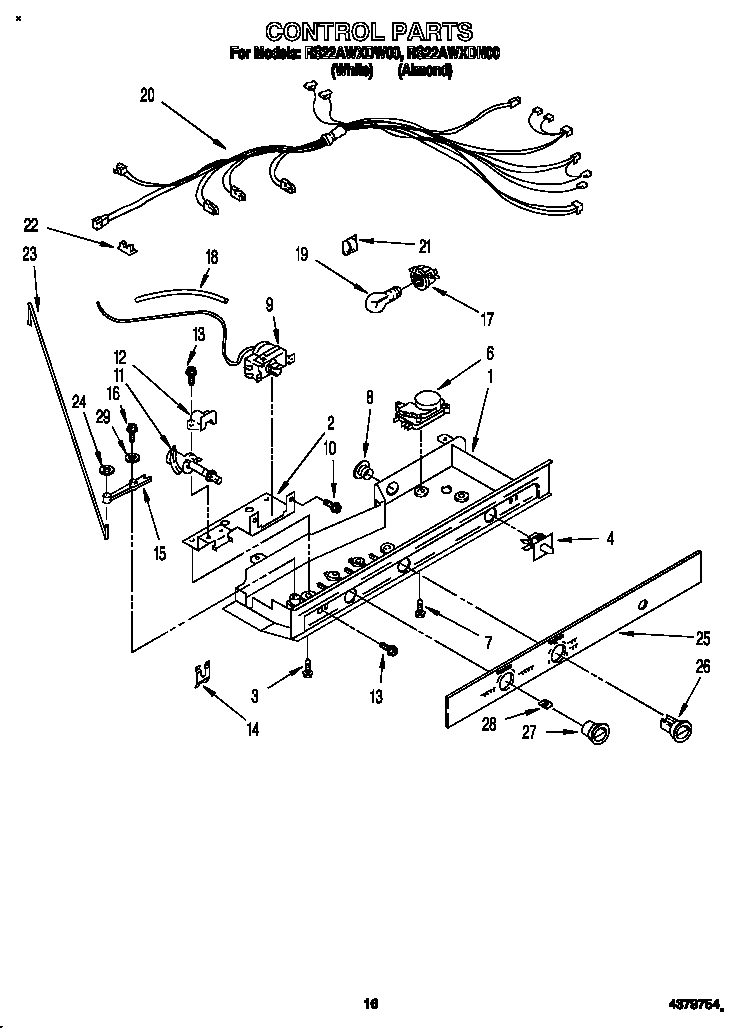Roper RS22AWXDN00 control diagram