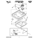 Whirlpool RF370PXDW0 cooktop diagram